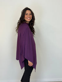 EBONY_100% MERINO WOOL EASY STYLE LAYER ITALIAN PLUM _ 100% MERINO WOOL EASY STYLE LAYER ITALIAN PLUM _ Ebony Boutique NZ