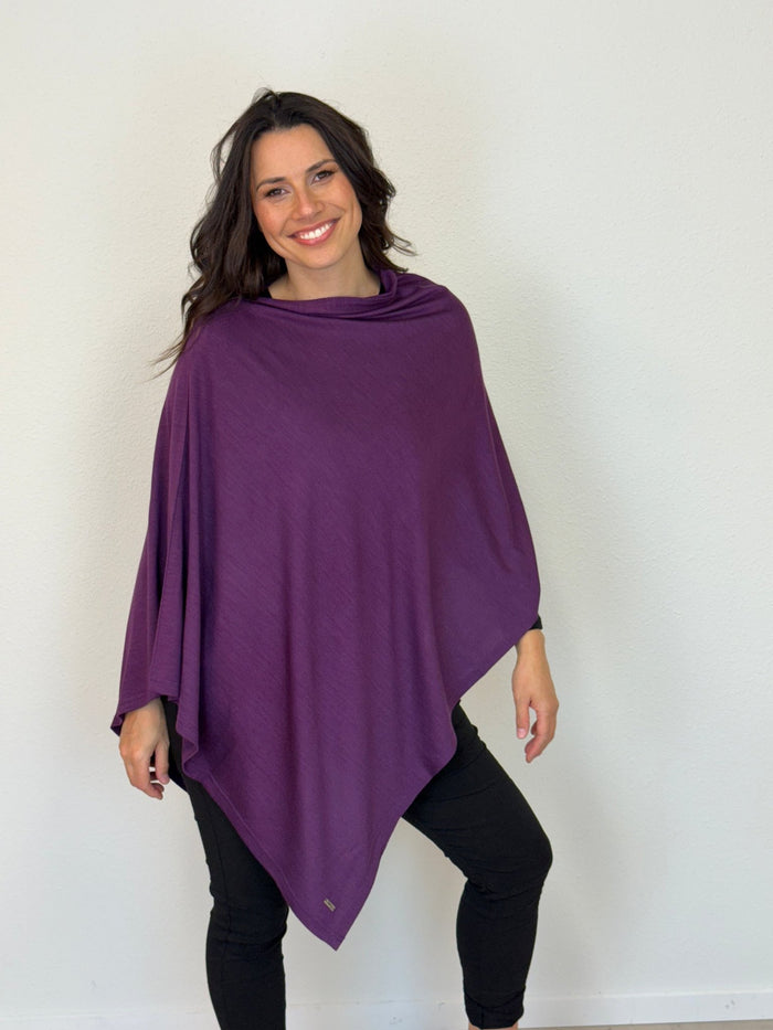 EBONY_100% MERINO WOOL EASY STYLE LAYER ITALIAN PLUM _ 100% MERINO WOOL EASY STYLE LAYER ITALIAN PLUM _ Ebony Boutique NZ