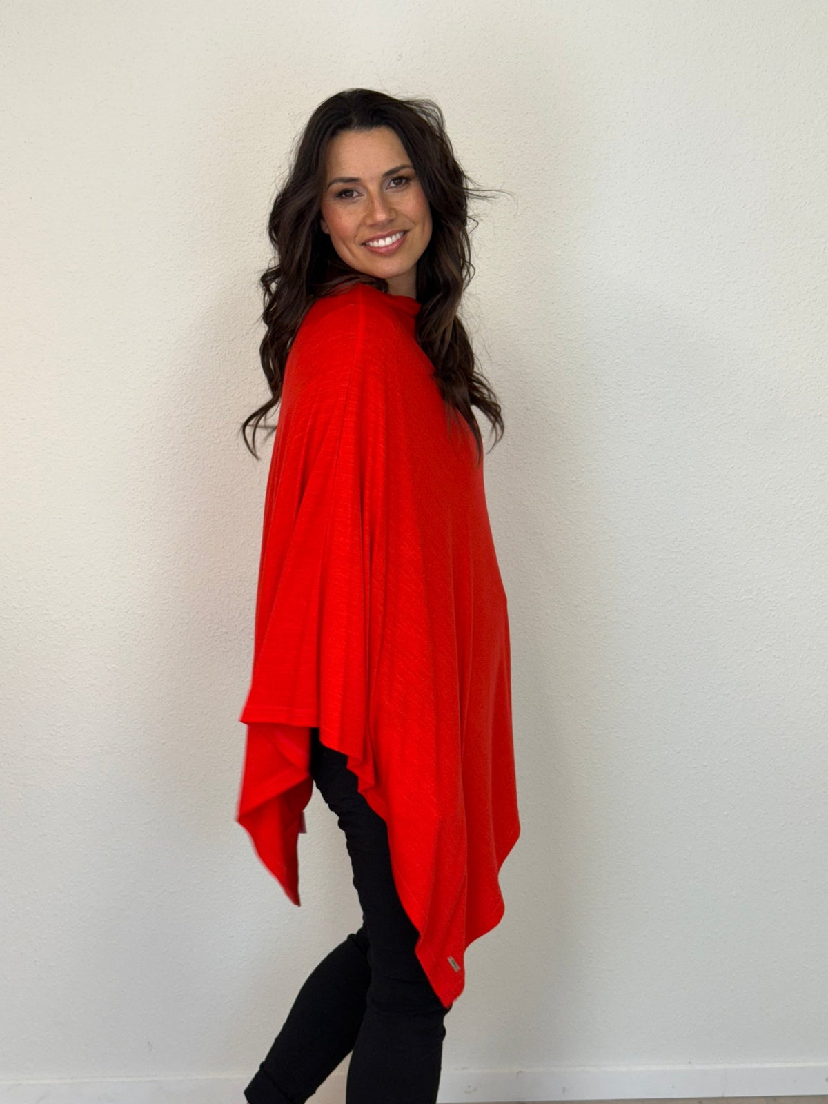 EBONY_100% MERINO WOOL EASY STYLE LAYER TANGERINE _ 100% MERINO WOOL EASY STYLE LAYER TANGERINE _ Ebony Boutique NZ