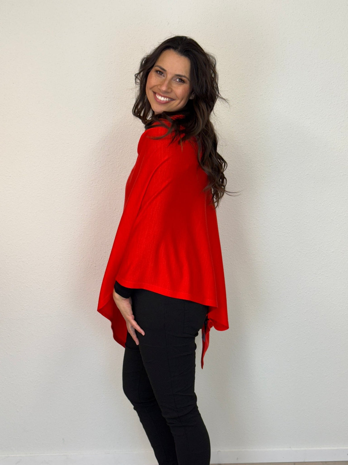 EBONY_100% MERINO WOOL EASY STYLE LAYER TANGERINE _ 100% MERINO WOOL EASY STYLE LAYER TANGERINE _ Ebony Boutique NZ