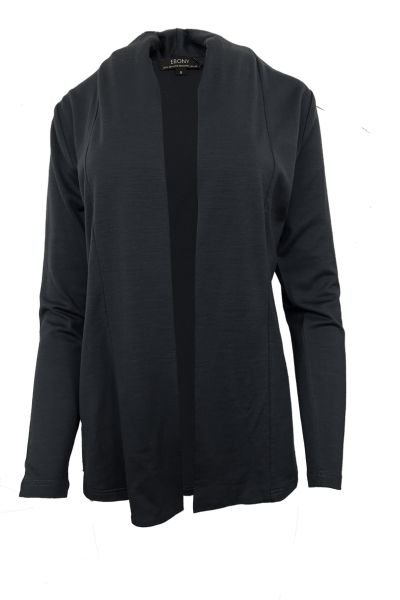 EBONY_MERINO MID LENGTH EDGE TO EDGE WOMENS CARDIGAN BLACK _ MERINO MID LENGTH EDGE TO EDGE WOMENS CARDIGAN BLACK _ Ebony Boutique NZ