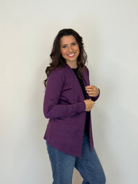 EBONY_MERINO MID LENGTH EDGE TO EDGE WOMENS CARDIGAN ITALIAN PLUM EBAS580IPLU _ MERINO MID LENGTH EDGE TO EDGE WOMENS CARDIGAN ITALIAN PLUM EBAS580IPLU _ Ebony Boutique NZ
