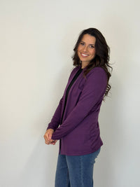 EBONY_MERINO MID LENGTH EDGE TO EDGE WOMENS CARDIGAN ITALIAN PLUM EBAS580IPLU _ MERINO MID LENGTH EDGE TO EDGE WOMENS CARDIGAN ITALIAN PLUM EBAS580IPLU _ Ebony Boutique NZ