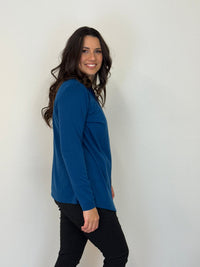 EBONY_MERINO MID LENGTH EDGE TO EDGE WOMENS CARDIGAN TWILIGHT _ MERINO MID LENGTH EDGE TO EDGE WOMENS CARDIGAN TWILIGHT _ Ebony Boutique NZ