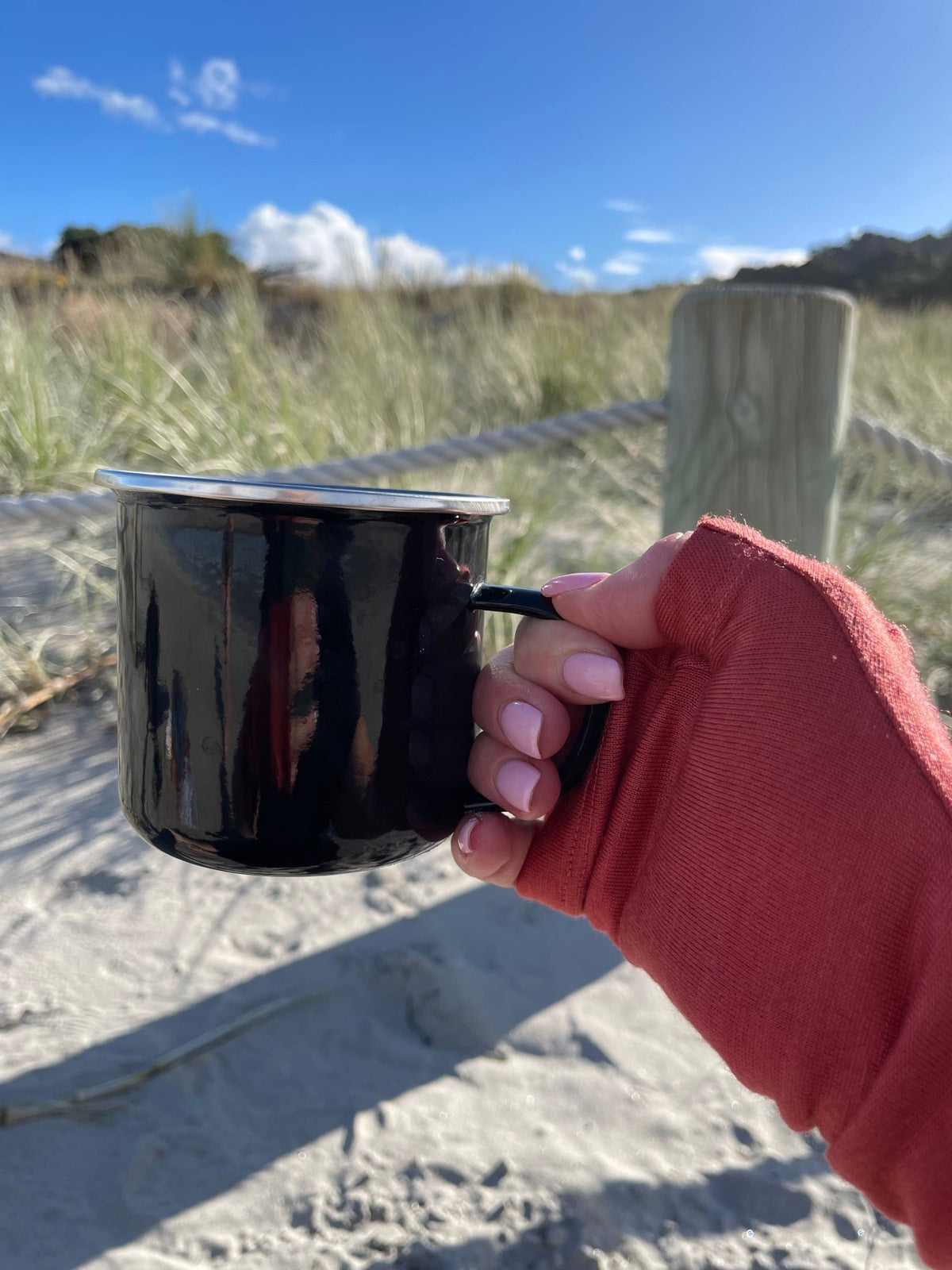 EBONY_MERINO WOOL FINGERLESS GLOVES BRICK _ MERINO WOOL FINGERLESS GLOVES BRICK _ Ebony Boutique NZ