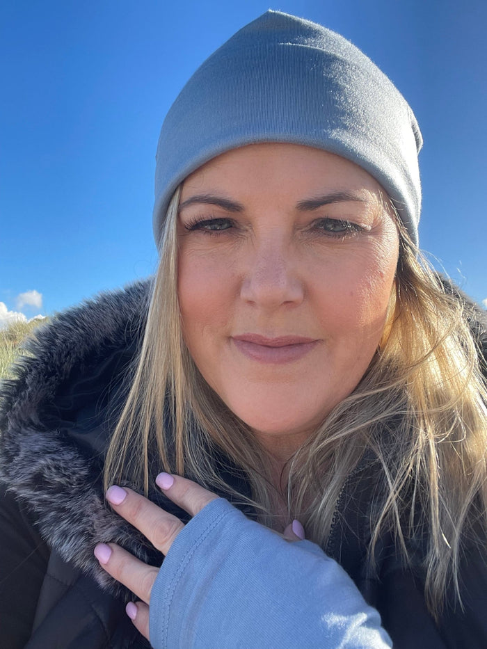 EBONY_MERINO WOOL FINGERLESS GLOVES DUSK BLUE _ MERINO WOOL FINGERLESS GLOVES DUSK BLUE _ Ebony Boutique NZ