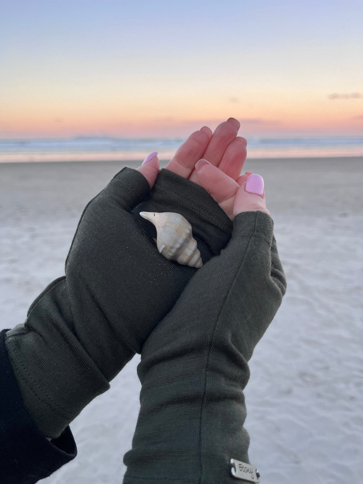 EBONY_MERINO WOOL FINGERLESS GLOVES KHAKI _ MERINO WOOL FINGERLESS GLOVES KHAKI _ Ebony Boutique NZ