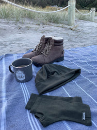 EBONY_MERINO WOOL FINGERLESS GLOVES KHAKI _ MERINO WOOL FINGERLESS GLOVES KHAKI _ Ebony Boutique NZ