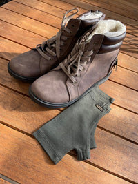 EBONY_MERINO WOOL FINGERLESS GLOVES KHAKI _ MERINO WOOL FINGERLESS GLOVES KHAKI _ Ebony Boutique NZ