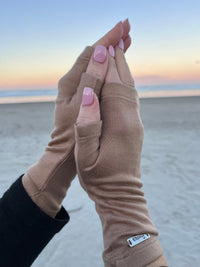 EBONY_MERINO WOOL FINGERLESS GLOVES SAND _ MERINO WOOL FINGERLESS GLOVES SAND _ Ebony Boutique NZ