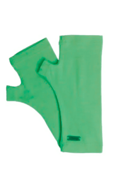 Merino Lambswool Fingerless Gloves - Green