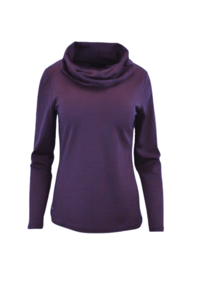 EBONY_WOMENS 100% MERINO (210) LONG SLEEVE COWL NECK JUMPER ITALIAN PLUM _ WOMENS 100% MERINO (210) LONG SLEEVE COWL NECK JUMPER ITALIAN PLUM _ Ebony Boutique NZ