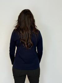 EBONY_WOMENS 100% MERINO (210) LONG SLEEVE CREW TOP FRENCH NAVY EBAS553 _ WOMENS 100% MERINO (210) LONG SLEEVE CREW TOP FRENCH NAVY EBAS553 _ Ebony Boutique NZ