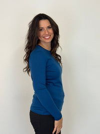 EBONY_WOMENS 100% MERINO (210) LONG SLEEVE CREW TOP TWILIGHT EBAS553 _ WOMENS 100% MERINO (210) LONG SLEEVE CREW TOP TWILIGHT EBAS553 _ Ebony Boutique NZ