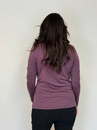EBONY_WOMENS 100% MERINO (210) LONG SLEEVE HIGH NECK TOP AMETHYST EBAS515 _ WOMENS 100% MERINO (210) LONG SLEEVE HIGH NECK TOP AMETHYST EBAS515 _ Ebony Boutique NZ