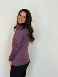 EBONY_WOMENS 100% MERINO (210) LONG SLEEVE HIGH NECK TOP AMETHYST EBAS515 _ WOMENS 100% MERINO (210) LONG SLEEVE HIGH NECK TOP AMETHYST EBAS515 _ Ebony Boutique NZ