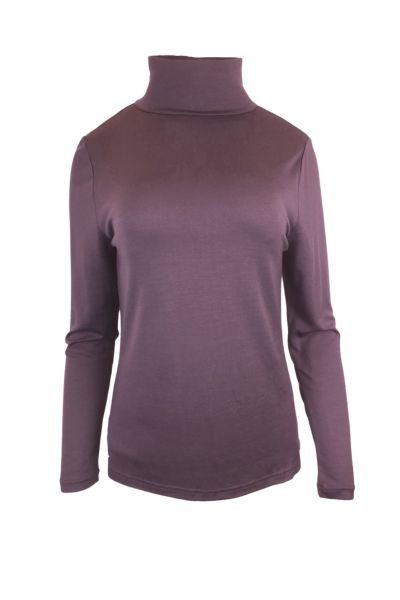 EBONY_WOMENS 100% MERINO (210) LONG SLEEVE HIGH NECK TOP AMETHYST EBAS515 _ WOMENS 100% MERINO (210) LONG SLEEVE HIGH NECK TOP AMETHYST EBAS515 _ Ebony Boutique NZ