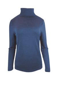EBONY_WOMENS 100% MERINO (210) LONG SLEEVE HIGH NECK TOP MIDNIGHT _ WOMENS 100% MERINO (210) LONG SLEEVE HIGH NECK TOP MIDNIGHT _ Ebony Boutique NZ