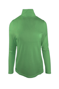 EBONY_WOMENS 100% MERINO (210) LONG SLEEVE HIGH NECK TOP VERDE _ WOMENS 100% MERINO (210) LONG SLEEVE HIGH NECK TOP VERDE _ Ebony Boutique NZ