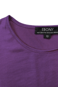 EBONY_WOMENS 100% MERINO (210) LONG SLEEVE SATIN CREW TOP ITALIAN PLUM _ WOMENS 100% MERINO (210) LONG SLEEVE SATIN CREW TOP ITALIAN PLUM _ Ebony Boutique NZ
