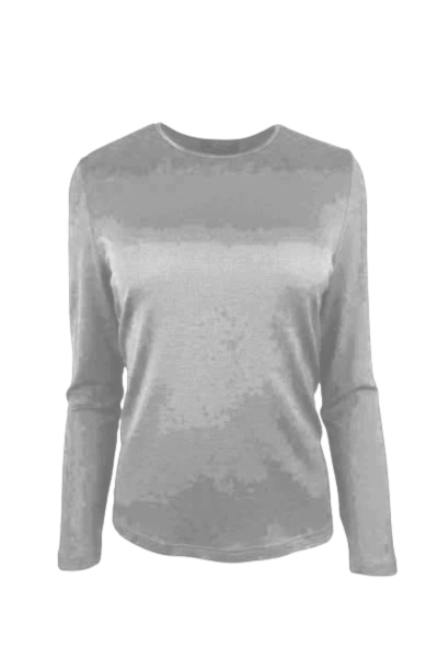 EBONY_WOMENS 100% MERINO (210) LONG SLEEVE SATIN CREW TOP STARLIGHT _ WOMENS 100% MERINO (210) LONG SLEEVE SATIN CREW TOP STARLIGHT _ Ebony Boutique NZ