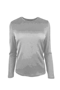 EBONY_WOMENS 100% MERINO (210) LONG SLEEVE SATIN CREW TOP STARLIGHT _ WOMENS 100% MERINO (210) LONG SLEEVE SATIN CREW TOP STARLIGHT _ Ebony Boutique NZ