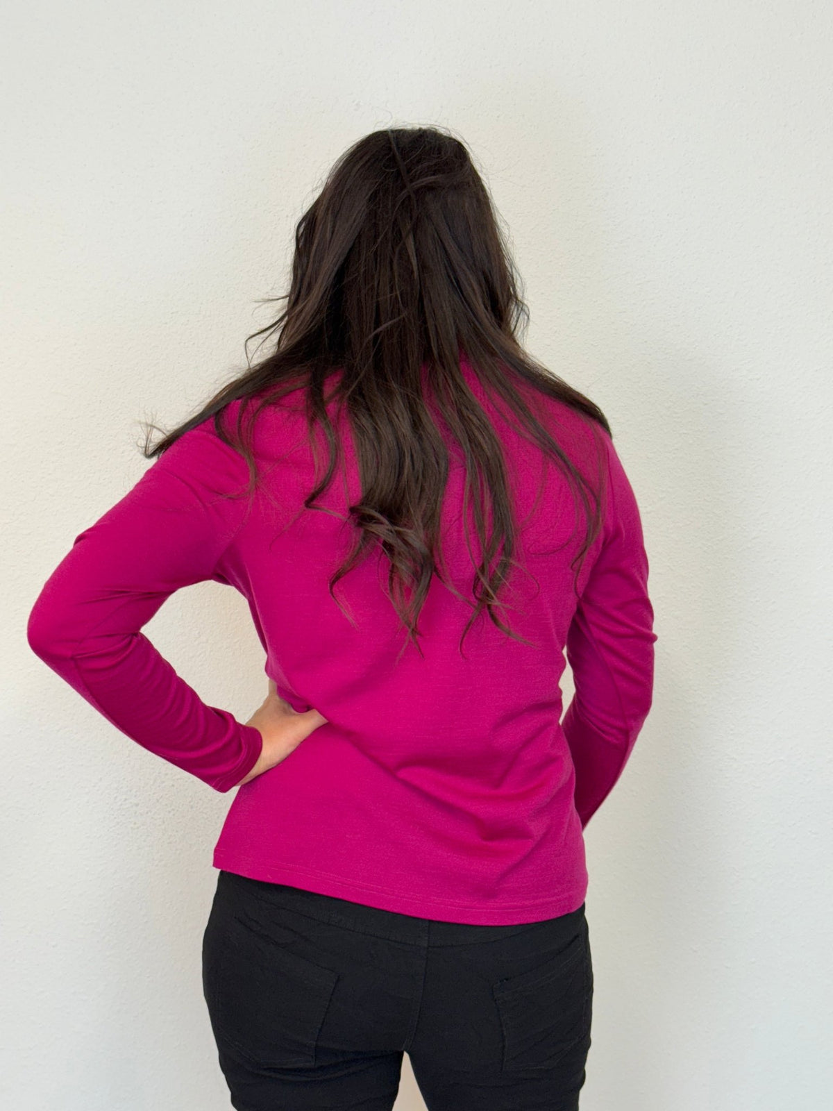 EBONY_WOMENS 100% MERINO (210) LONG SLEEVE TURTLE NECK JUMPER RASPBERRY EBAS504 _ WOMENS 100% MERINO (210) LONG SLEEVE TURTLE NECK JUMPER RASPBERRY EBAS504 _ Ebony Boutique NZ