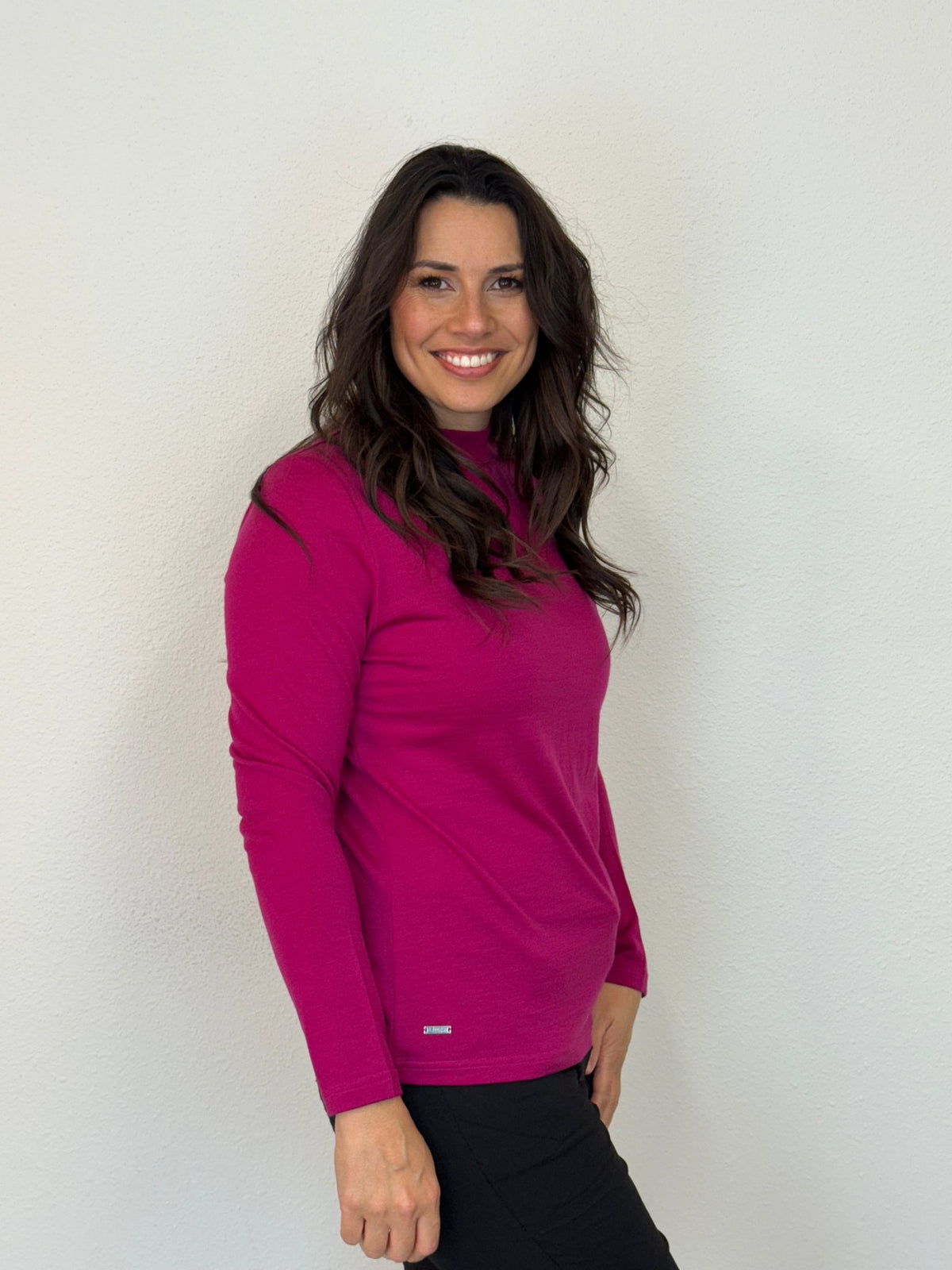 EBONY_WOMENS 100% MERINO (210) LONG SLEEVE TURTLE NECK JUMPER RASPBERRY EBAS504 _ WOMENS 100% MERINO (210) LONG SLEEVE TURTLE NECK JUMPER RASPBERRY EBAS504 _ Ebony Boutique NZ