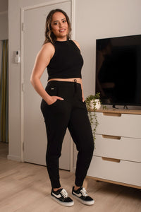 EBONY_WOMEN'S 100% MERINO WOOL (210) JOGGER PANTS BLACK _ WOMEN'S 100% MERINO WOOL (210) JOGGER PANTS BLACK _ Ebony Boutique NZ