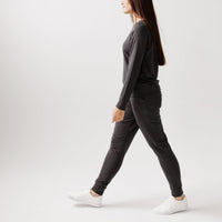 EBONY_WOMEN'S 100% MERINO WOOL (210) JOGGER PANTS CHARCOAL _ WOMEN'S 100% MERINO WOOL (210) JOGGER PANTS CHARCOAL _ Ebony Boutique NZ