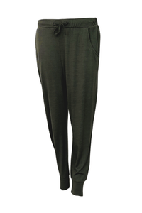 EBONY_WOMEN'S 100% MERINO WOOL (210) JOGGER PANTS KHAKI _ WOMEN'S 100% MERINO WOOL (210) JOGGER PANTS KHAKI _ Ebony Boutique NZ