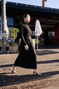 EBONY_WOMEN'S 100% MERINO WOOL (210) LONG SLEEVE TURTLE NECK JUMPER BLACK EBAS504 _ WOMEN'S 100% MERINO WOOL (210) LONG SLEEVE TURTLE NECK JUMPER BLACK EBAS504 _ Ebony Boutique NZ
