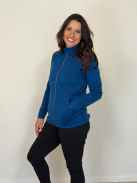 EBONY_WOMENS MERINO JACKET 100% WOOLLEN CURVED PANELS LONG SLEEVES TWILIGHT _ WOMENS MERINO JACKET 100% WOOLLEN CURVED PANELS LONG SLEEVES TWILIGHT _ Ebony Boutique NZ
