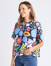 ELM_FLOWER MEDLEY TEE _ FLOWER MEDLEY TEE _ Ebony Boutique NZ