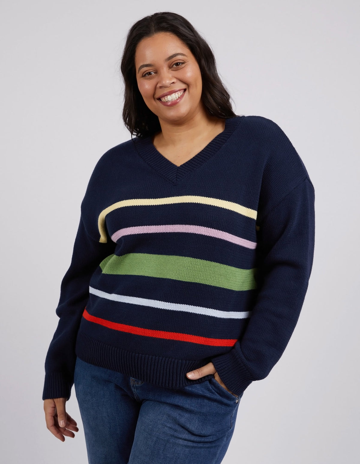 ELM_HARPER VEE NECK _ HARPER VEE NECK _ Ebony Boutique NZ