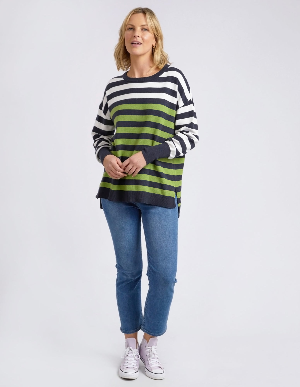 ELM_LEXI STRIPE KNIT _ LEXI STRIPE KNIT _ Ebony Boutique NZ