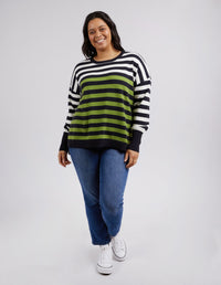 ELM_LEXI STRIPE KNIT _ LEXI STRIPE KNIT _ Ebony Boutique NZ