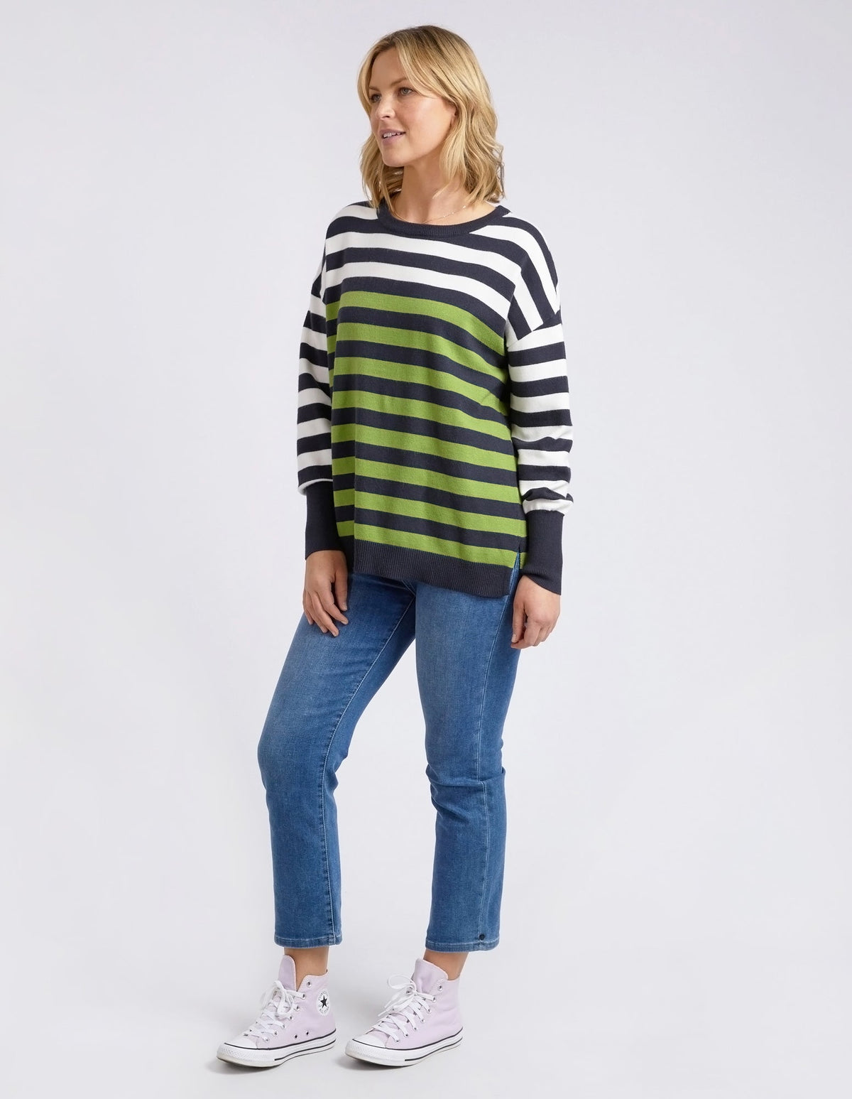 ELM_LEXI STRIPE KNIT _ LEXI STRIPE KNIT _ Ebony Boutique NZ