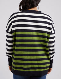 ELM_LEXI STRIPE KNIT _ LEXI STRIPE KNIT _ Ebony Boutique NZ
