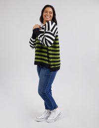 ELM_LEXI STRIPE KNIT _ LEXI STRIPE KNIT _ Ebony Boutique NZ