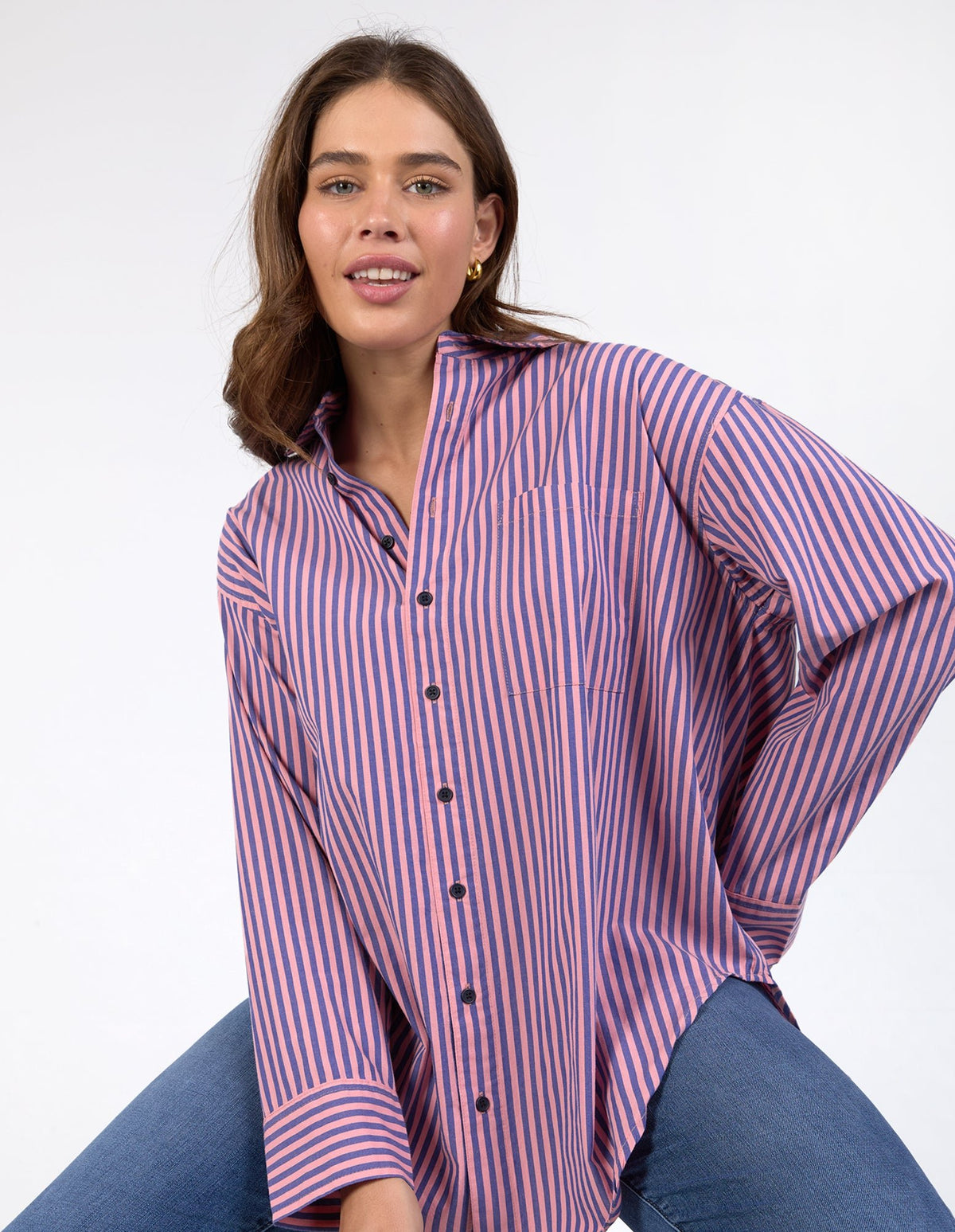 ELM_LILA STRIPE SHIRT _ LILA STRIPE SHIRT _ Ebony Boutique NZ