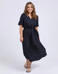 ELM_LILY MIDI DRESS NAVY _ LILY MIDI DRESS NAVY _ Ebony Boutique NZ