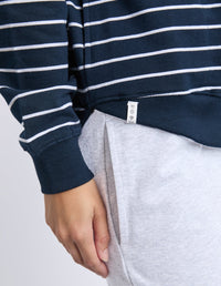 ELM_LOUNGER SCOOP HOODIE STRIPE _ LOUNGER SCOOP HOODIE STRIPE _ Ebony Boutique NZ