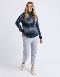 ELM_LOUNGER SCOOP HOODIE STRIPE _ LOUNGER SCOOP HOODIE STRIPE _ Ebony Boutique NZ