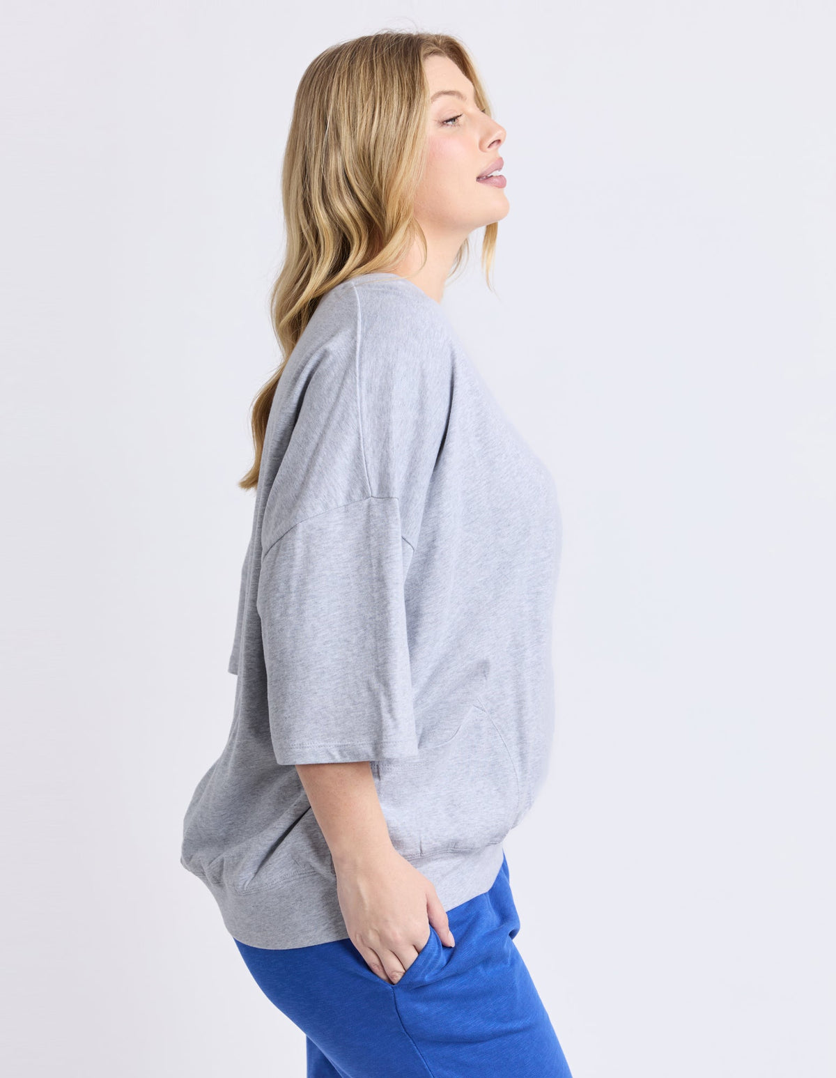 ELM_MAZIE SWEAT GREY MARLE _ MAZIE SWEAT GREY MARLE _ Ebony Boutique NZ