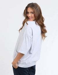 ELM_MAZIE SWEAT GREY MARLE _ MAZIE SWEAT GREY MARLE _ Ebony Boutique NZ