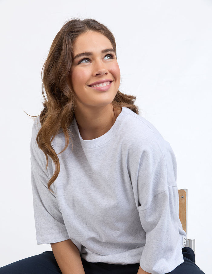 ELM_MAZIE SWEAT GREY MARLE _ MAZIE SWEAT GREY MARLE _ Ebony Boutique NZ