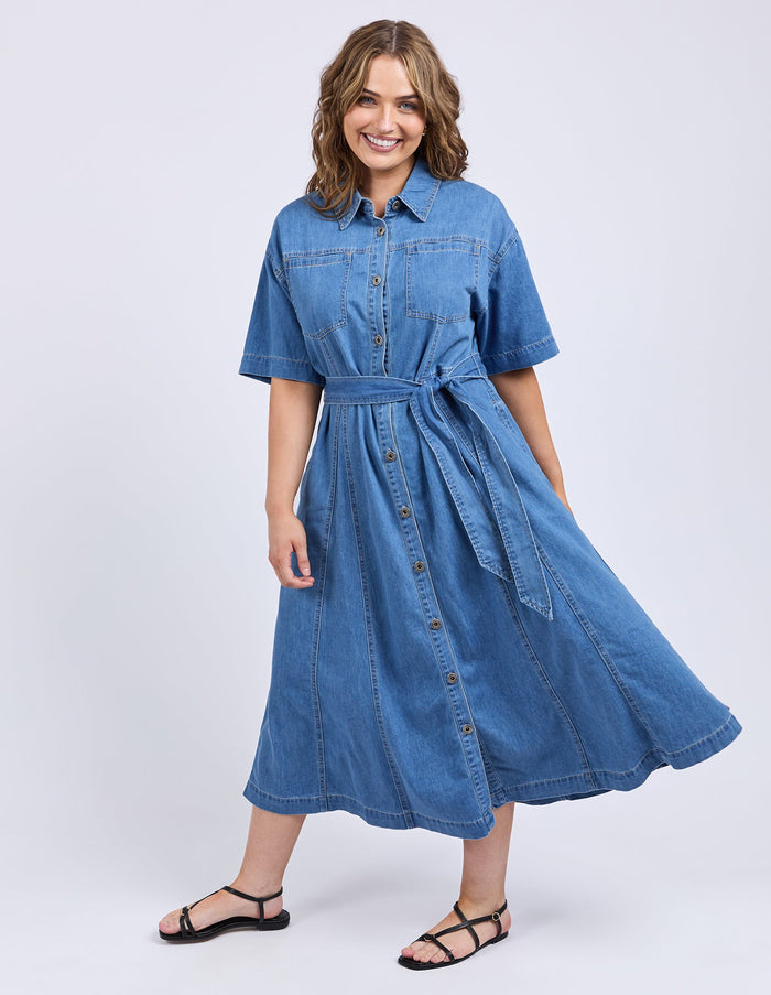 ELM_RIVER DENIM DRESS _ RIVER DENIM DRESS _ Ebony Boutique NZ