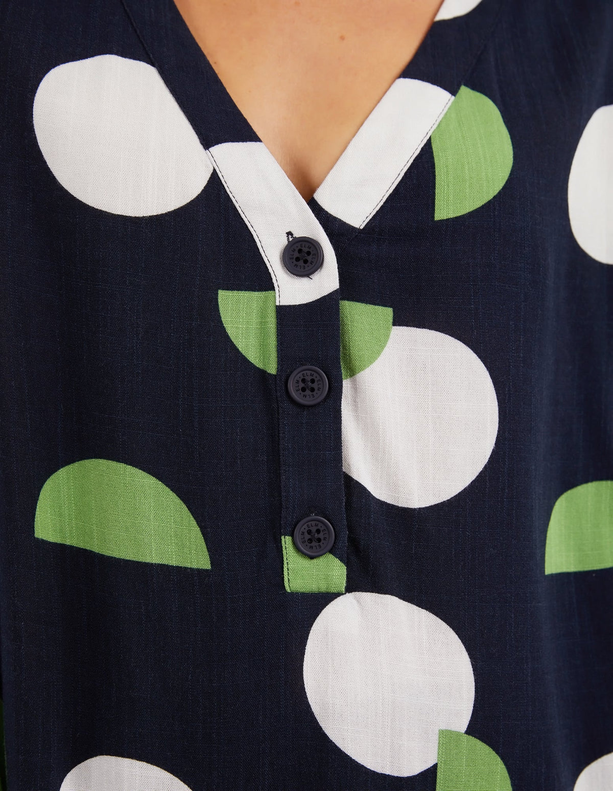 ELM_STORMY SPOT BLOUSE _ STORMY SPOT BLOUSE _ Ebony Boutique NZ