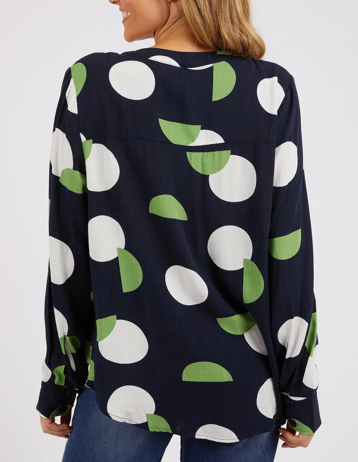 ELM_STORMY SPOT BLOUSE _ STORMY SPOT BLOUSE _ Ebony Boutique NZ